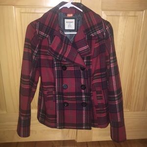 Old Navy Plaid Peacoat.